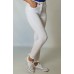 Elastīgas baltas skinny džinsu bikses , staras aizmugures daļā aukliņu akcents,klasiski  ,izmērs XS/34 (sniega baltas)