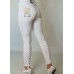 Elastīgas baltas skinny džinsu bikses , staras aizmugures daļā aukliņu akcents,klasiski  ,izmērs XS/34 (sniega baltas)
