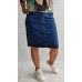 Firmas B.S Jeans : Elastīga džinsa auduma svārki - sānos un aizmugurē kabatas  ,izmērs XL/42( tumši zili)