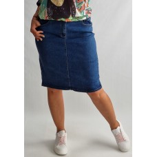 Firmas B.S Jeans : Elastīga džinsa auduma svārki - sānos un aizmugurē kabatas  ,izmērs XL/42( tumši zili)