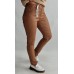 ĻOTI ELASTĪGS AUDUMS : Firmas ✿DAYSIE :Ādas imitācijas bikses (skinny) - iekšpusē audums  ,izmērs 3XL/46 (rudi/brūnas)