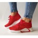 Brīvā laika - ikdienas apavi ,sportiska modeļa ,elastīga tekstila audums ,izmērs 36 (sarkanas ar baltu zoli) 