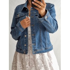 Ražotāja B.S. Jeans : Elastīga - džinsu auduma jaka  ,izmērs XL/42 ( zila)