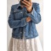 Ražotāja B.S. Jeans : Elastīga - džinsu auduma jaka  ,izmērs XL/42 ( zila)