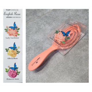 Termo plastikas ķemme - ar rožu aromātu ,ķemme ir elastīga + elastīgi sariņi (maigi oranža roze)