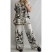 Itāļu ražotāja NEW COLLECTION : Viegla ,brīvi krītoša auduma kostīms : izmērs universāls 42-44-46 ( piena balts ar haki toni)