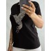 Turku ražotāja MINT : Elastīgs 100% kokvilnas topiņš  ,izmērs XXL/44 ( melns)