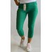IOOSOO : Elastīga auduma leging-bikses - garums 7/8 ,sānos un aizmugurē kabatas  ,izmērs XL- 42 ( zaļas)