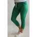 IOOSOO : Elastīga auduma leging-bikses - garums 7/8 ,sānos un aizmugurē kabatas  ,izmērs XL- 42 ( zaļas)