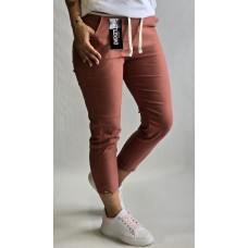 ELITEKING : Elastīga auduma leging/bikses garums 7/8 ,sānos kabatas  ,izmērs XL - 42 (rozā/dūmaka)