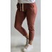 ELITEKING : Elastīga auduma leging/bikses garums 7/8 ,sānos kabatas  ,izmērs XL - 42 (rozā/dūmaka)