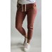 ELITEKING : Elastīga auduma leging/bikses garums 7/8 ,sānos kabatas  ,izmērs XL - 42 (rozā/dūmaka)