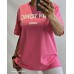 Turku ražotāja MOTION : Elastīgs ,kokvilnas trikotāžas T krekls ar uzrakstu GIN TONIC ,izmērs universāls 42-44-46 ( rozā)