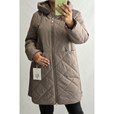 RUDENS/PAVASARIS Virsjaka ar kapuci ( nevar noņemt) ,izmērs XXL - 44 ( taup tonis)