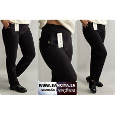 LOWŌNG : SILTINĀTAS ,elastīgas ,leging/bikses ,sānos un aizmugurē kabatas ,izmērs 48-50 ( melnas) NR -1