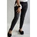 G- Smack : SUPER ♥ Elastīga džinsu auduma bikses ( nav plānas) ( slim) ,izmērs 7XL - 54 ( melnas ar balinājuma efektu)