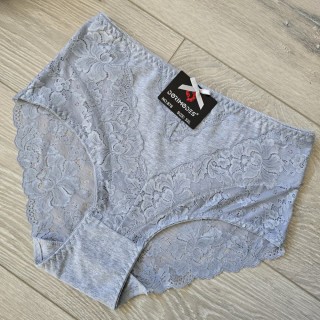 DORIMODES : Izmērs 2XL/44 (pelēka: 878). Grezna sieviešu apakšveļa ar tilla/mežģīņu motīvu 