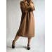 Poļu ražotāja : Klasiska stila kleita no elastīga auduma ( kremplīns) ,izmērs 6XL - 52 (camel)