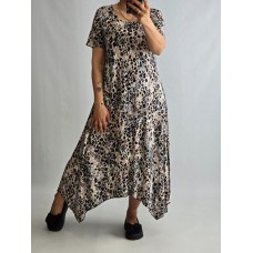 Turku ražotāja : NB : Elastīga viskozes trikotāžas garā kleita ,izmērs 3XL/46-4XL/48