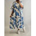 Ellen Rose : 100% Viskozes auduma kleita ,taisna piegriezuma ,izmērs 7XL - 54 (gaiši zils ar piena baltu)