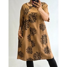 Ražotāja J&X : 100% kokvilnas auduma tunika - audums nav elastīgs ,izmērs 48-50 (camel)