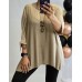 Itāļu ražotāja New Collection : Elastīga ,tunika ,apļveida dekoltē  ,izmērs universāls 52-54-56-58 (latte)