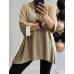 Itāļu ražotāja New Collection : Elastīga ,tunika ,apļveida dekoltē  ,izmērs universāls 52-54-56-58 (latte)