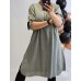 Itāļu ražotāja New Collection : 100% kokvilnas auduma krekls/tunika ,izmērs universāls 44-46-48 (haki)