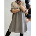Itāļu ražotāja New Collection : 100% kokvilnas auduma krekls/tunika ,izmērs universāls 44-46-48 ( taup)