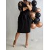 FASHION : Ļoti skaista ,grezna - klasiska stila kleita ,izmērs XXL/44 (melna)