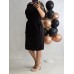 FASHION : Ļoti skaista ,grezna - klasiska stila kleita ,izmērs XXL/44 (melna)