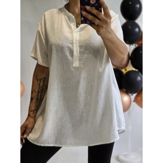 Itāļu ražotāja VcH : 100% viskozes auduma blūze , izmērs universāls 48-50-52 (piena balta)