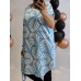 Poļu ražotāja : Viegla ,gaisīga auduma tunika  ,izmērs 4XL/48 ( balts ar gaiši zilu)