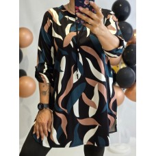 Elastīga viskozes trikotāžas tunika ,izmērs 4XL - 48 ( melns fons)