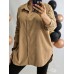 Smalka velveta auduma krekls  ,izmērs 7XL - 54 (smilšu brūns)