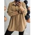Smalka velveta auduma krekls  ,izmērs 7XL - 54 (smilšu brūns)