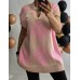 Itāļu New Collection : Adīta Veste ,V veida dekoltē ,bez piedurknes ,izmērs universāls 48-50-52-54 (maigi rozā ar pūdera/rozā)