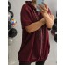 New Collection : Stilīga un ērta brīva griezuma jaka ar kapuci ,,sānos slēpta veida kabatas ,izmērs universāls 48-50-52 (bordo)