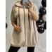 New Collection : Stilīga un ērta brīva griezuma jaka ar kapuci ,,sānos slēpta veida kabatas ,izmērs universāls 48-50-52 (bēša toņa)