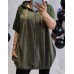 New Collection : Stilīga un ērta brīva griezuma jaka ar kapuci ,,sānos slēpta veida kabatas ,izmērs universāls 48-50-52 ( haki)