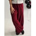 VcH Elastīgā velveta auduma platā griezuma bikses (Wide-leg) ,izmērs universāls 48-50-52 (bordo) 