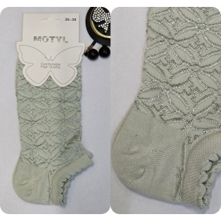 MOTYL - Greznas sieviešu zeķes IZMĒRS 39-42 ( pasteļa toņa maigi zaļas)